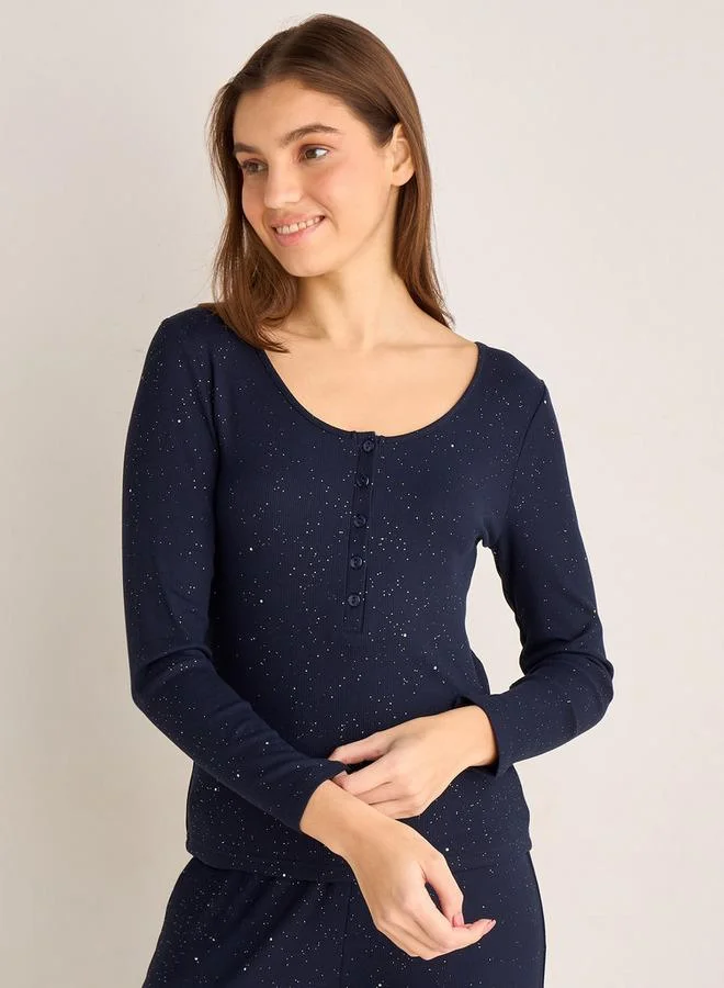 سبلاش فيڤ طقم بيجاما قميص بأزرار وبنطلون